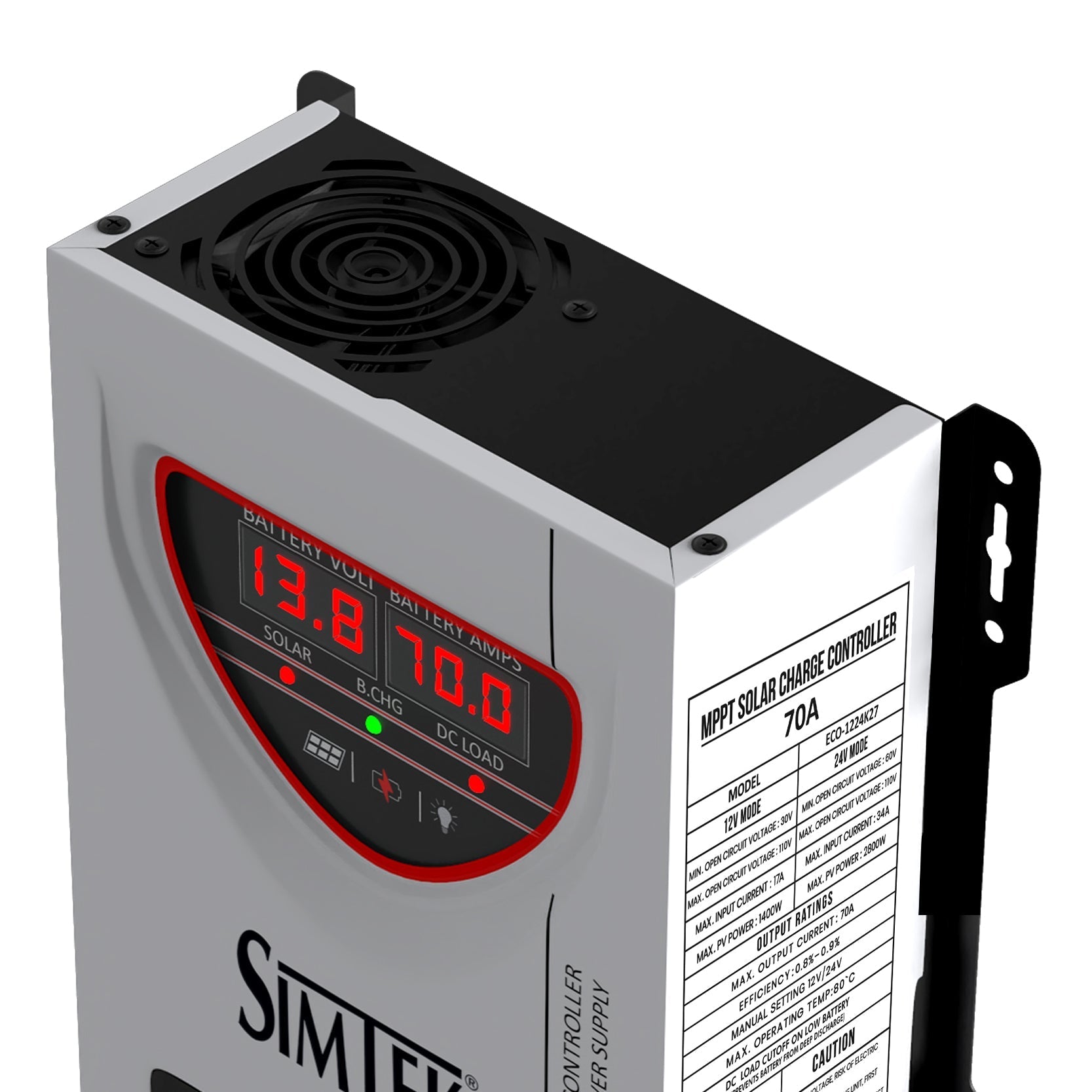 Simtek Eco Series DC King 70A NON HYBRID MPPT | Works With/Without Battery - Free Delivery