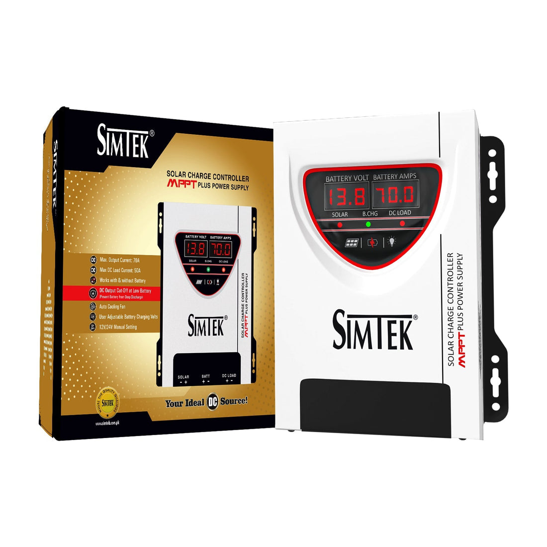 Simtek Eco Series DC King 70A NON HYBRID MPPT | Works With/Without Battery - Free Delivery